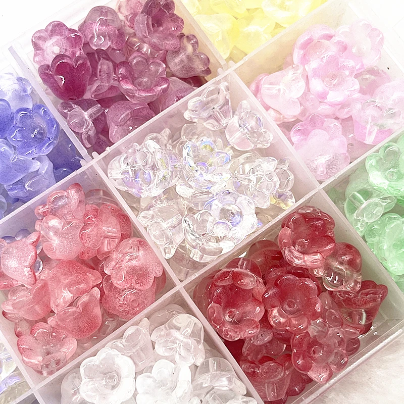 20 шт., бусины в форме цветка, 7 х12 мм