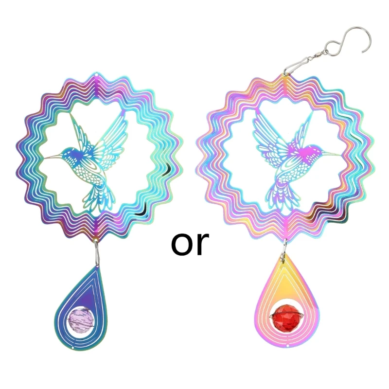 

Stainless Steel Wind Spinner Hanging-Ornament Outdoor Garden Decoration for Yard G5AB