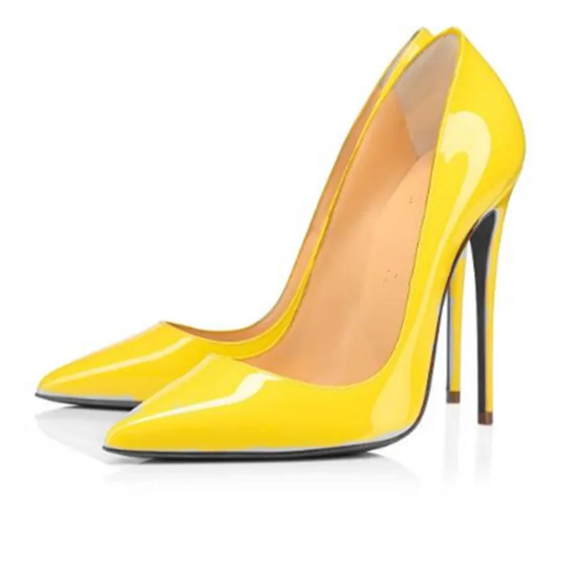 

SHOFOO shoes Fashion women's high heels. Heel height is about 12cm. Pointed toe pumps. Lady shoes. Fashion show banquet shoes.