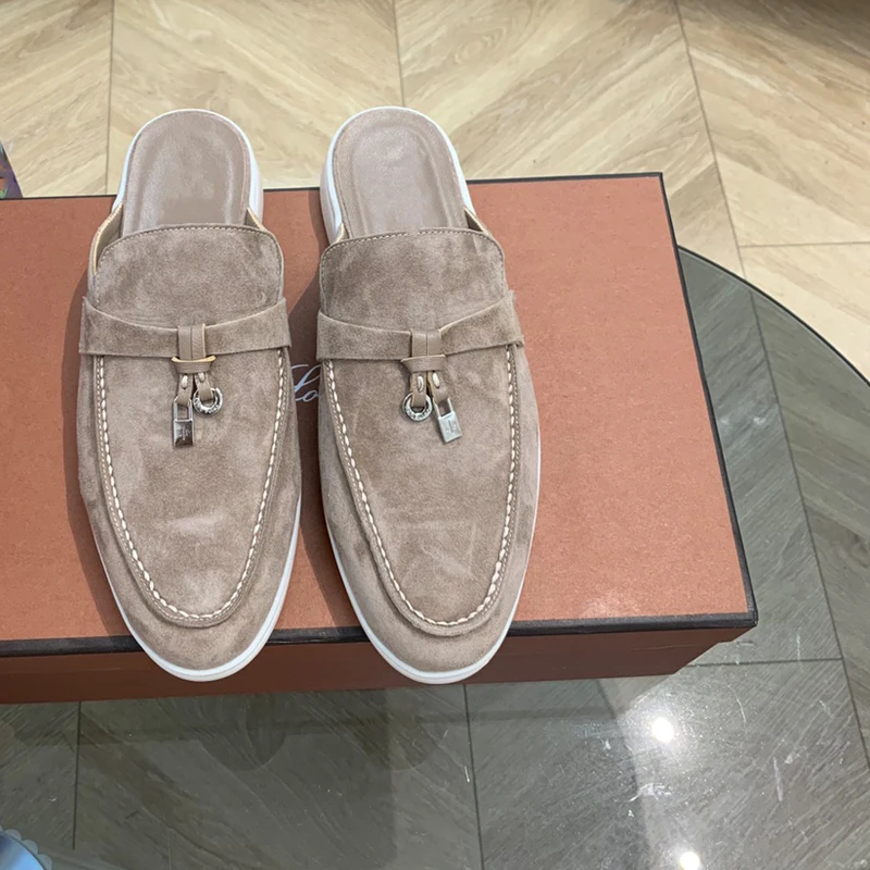

Designer 2022 Spring Smmer Man Loaferhalf slippers Casual Shoes Lightweight Half Shoes for Man Bre athable Mules Outdoor Slipper