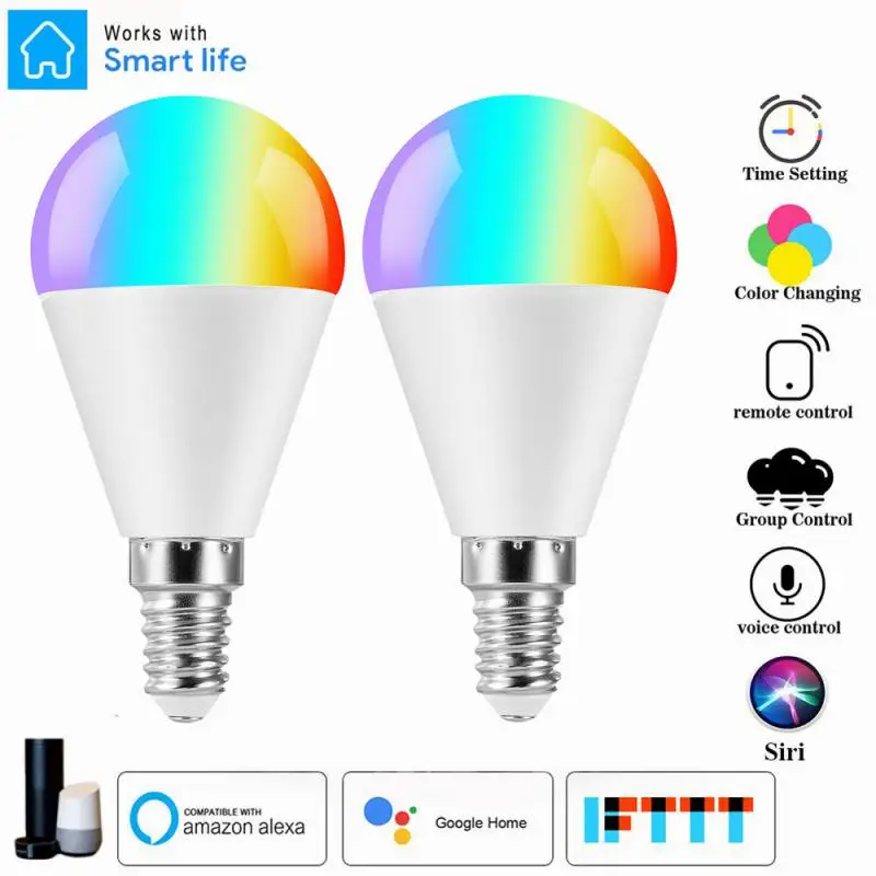 

Smart WiFi Bulb Light,Smart Home E27/E26/B22/E14 RGB 16 Million Colors Scene Remote Control Voice Alexa Google Home Smart Life