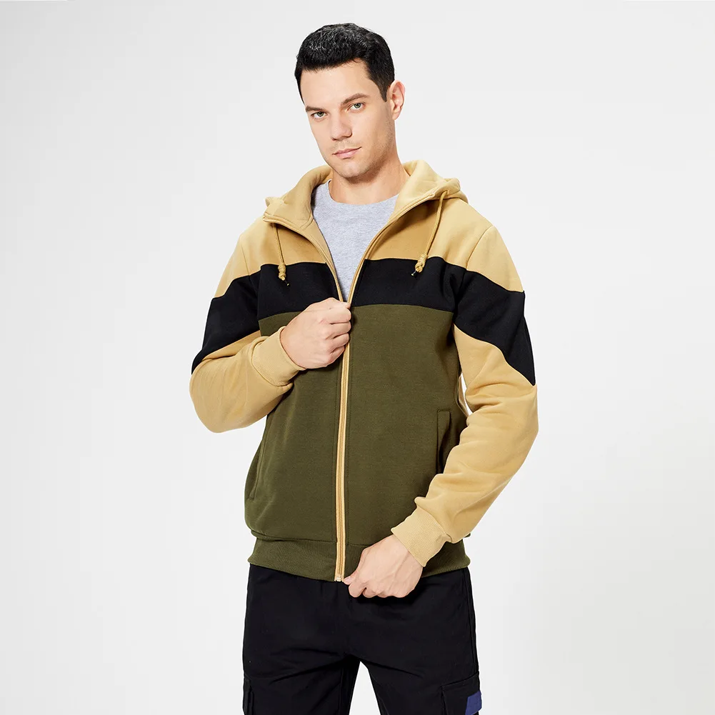 

Hoodie Men Spring Autumn Zip Up Long Sleeve Jacket Coats Cardigan Male Tracksuit Casual Hooded Sweatshirt Streetwear Pullovers