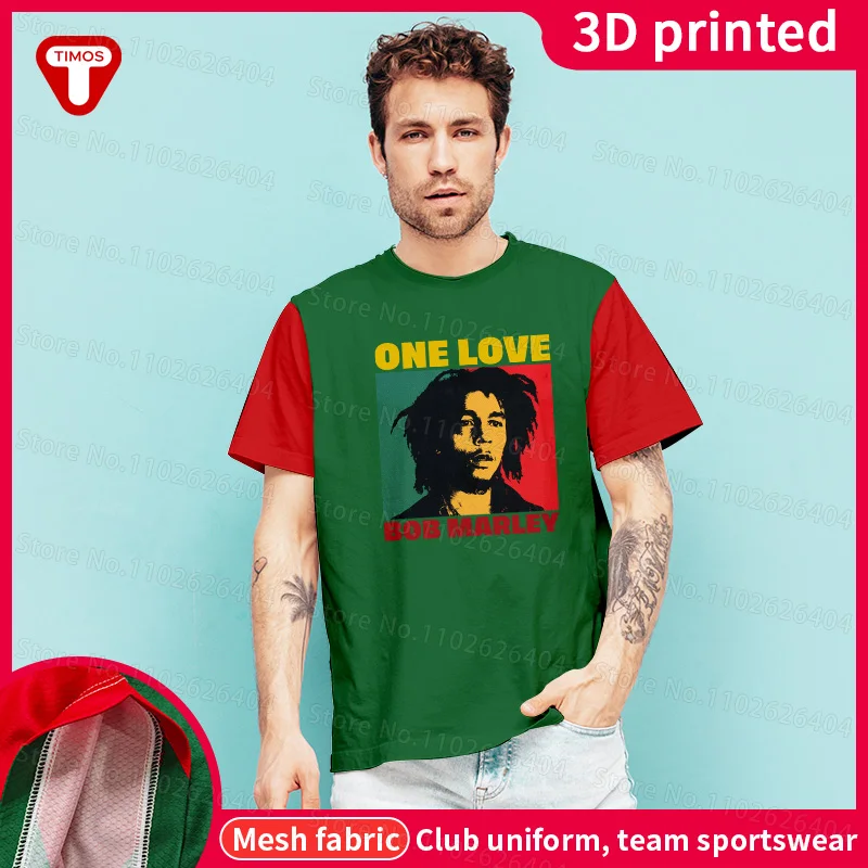 

Bob Marley Tracksuit T-Shirt Trend Rock Jamaica Reggae Short Sleeve Men Mesh Shirt Women High Street Fashion Top