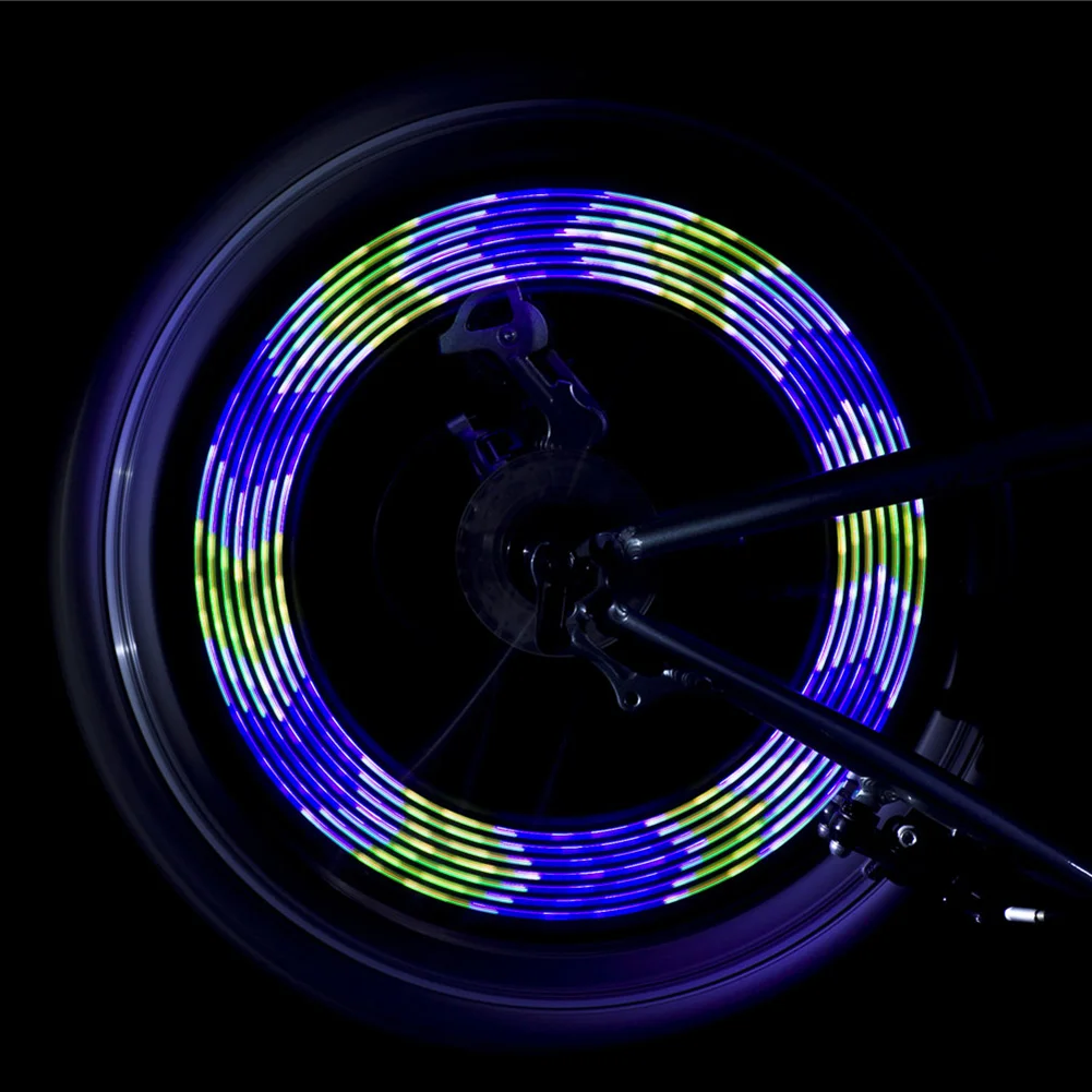 14 RGB фонарей для велосипедных колес