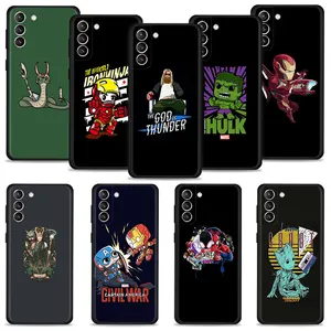 celulares funda for samsung galaxy s21 s20 fe s22 ultra s10 s9 plus s10e s8 note 20 10 silicon phone case marvel fun characters free global shipping