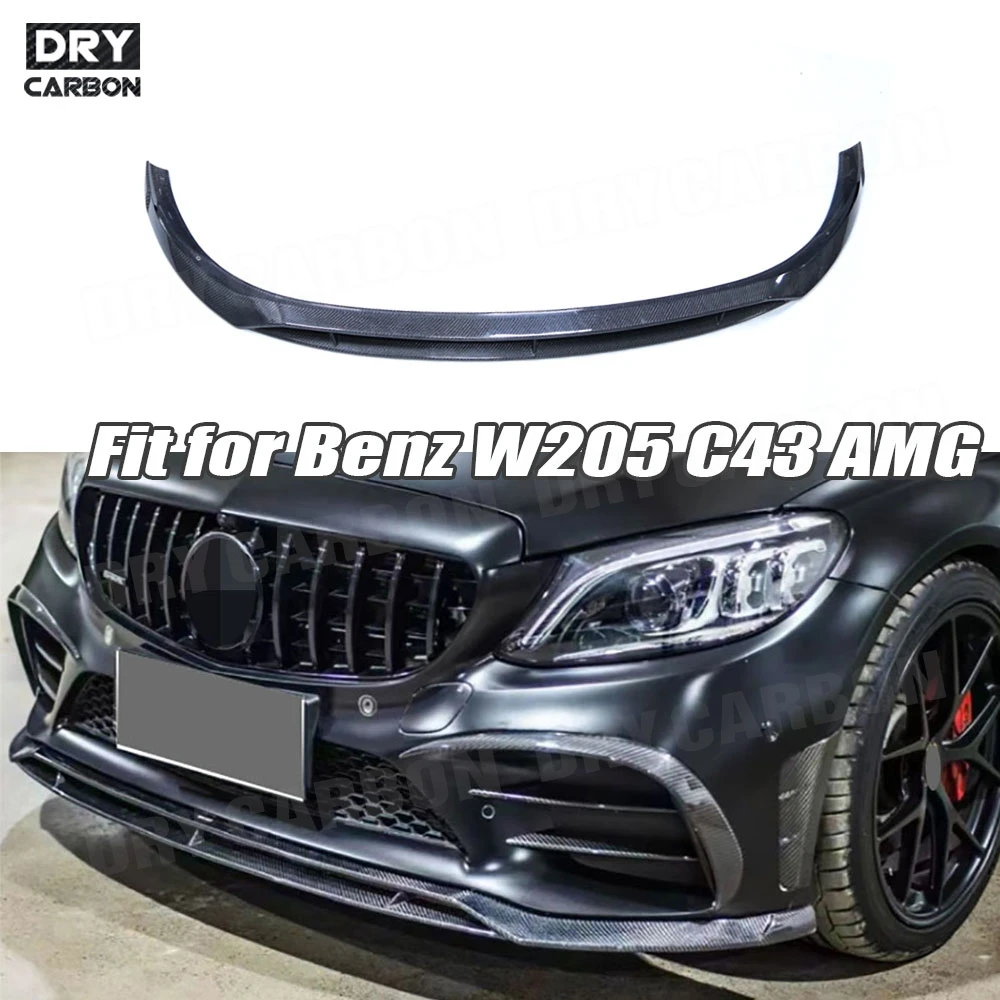 Передний бампер из углеродного волокна для Mercedes Benz C Class W205 C43 AMG 2019-2021 FRP передний