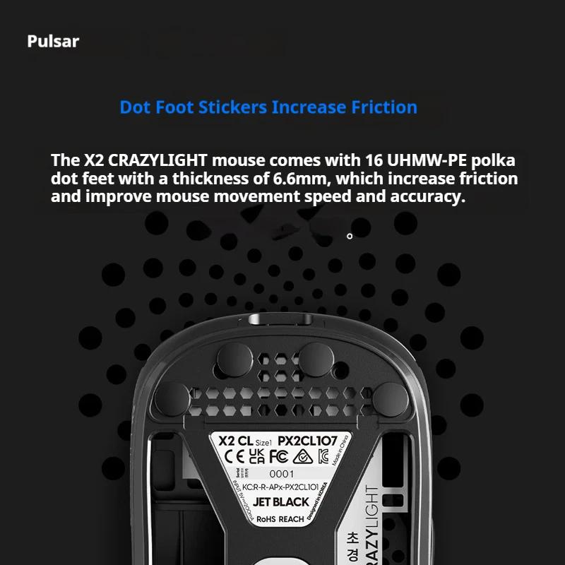 Беспроводная игровая мышь Pulsar X2 CrazyLight 32000 DPI