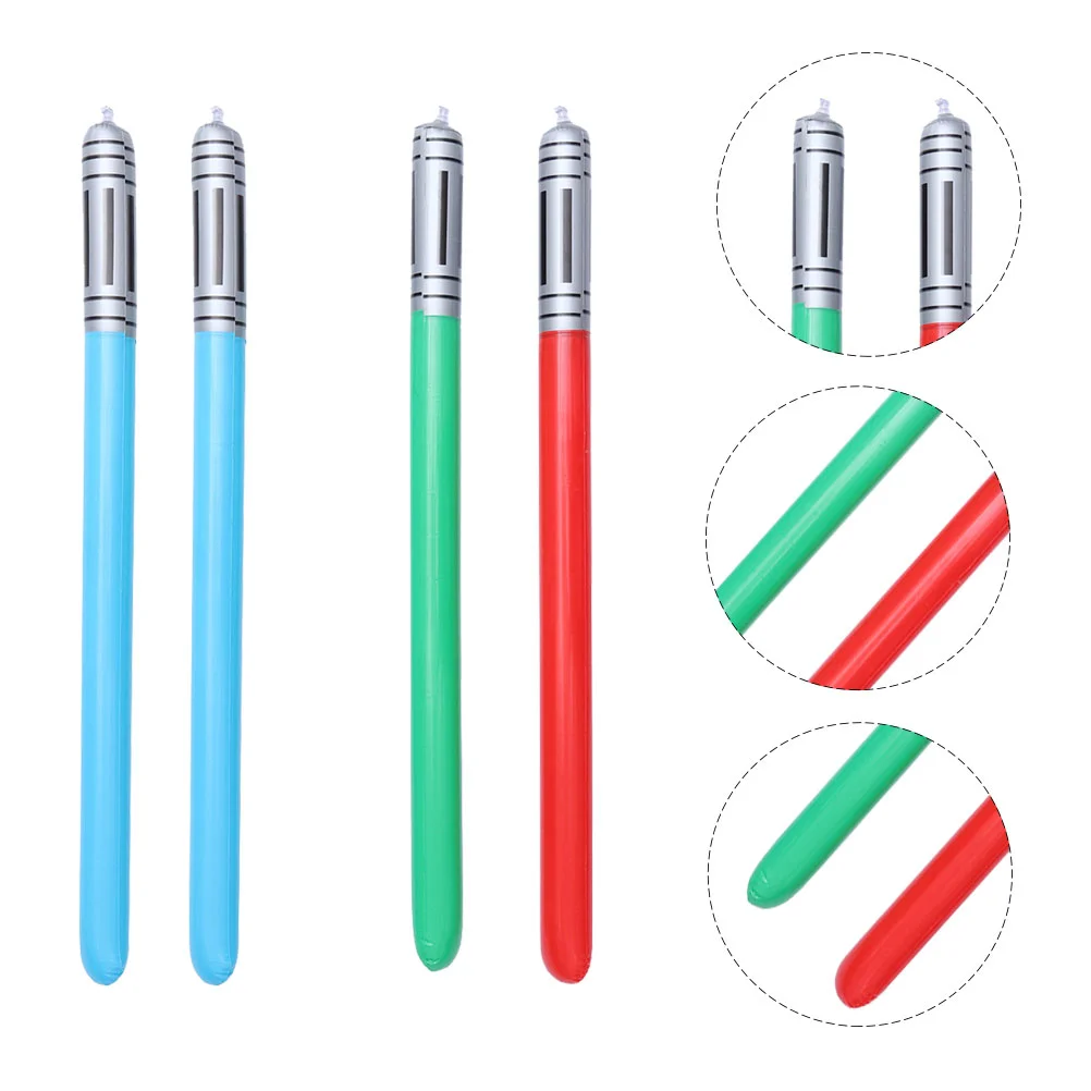 

4pcs Inflatable Light Sabers for Kids Inflatable Toy Kids Swords for Kids PVC Inflatable Sticks Light Sabers for Kids