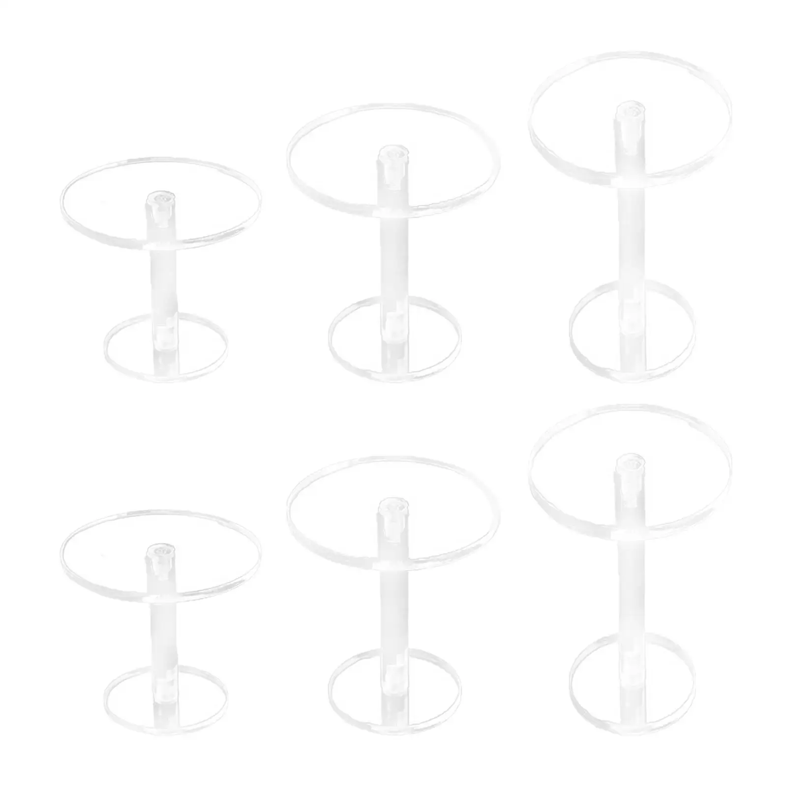 

2Pcs Pedestal Display Riser Stands Durable Portable Acrylic Jewelry Organizer Jewelry Display Rack for Dresser Top Necklace