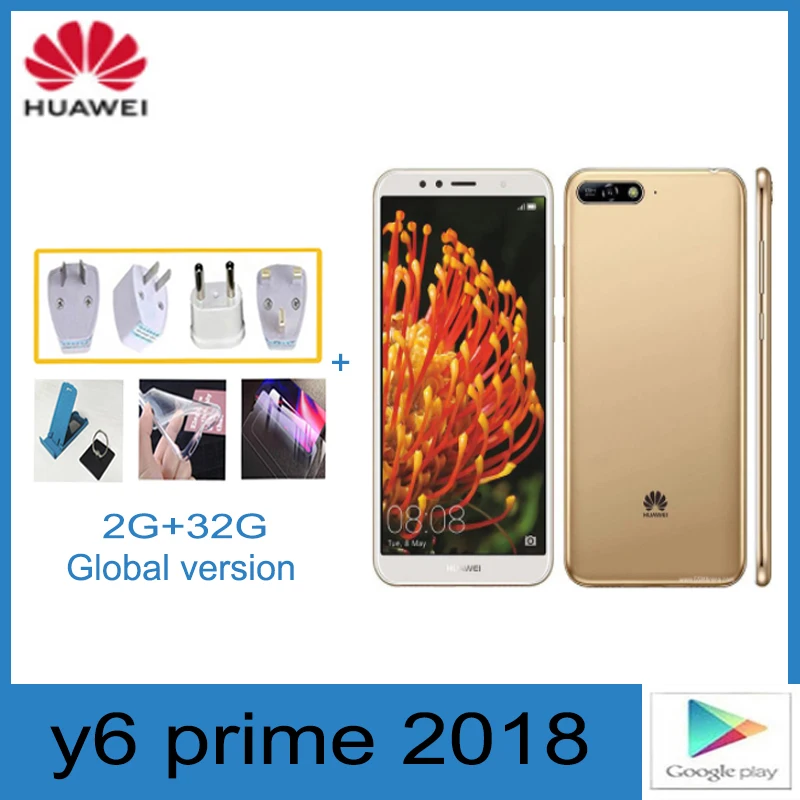 

Смартфон, телефон, планшетофон huawei Y6 prime 2018, мобильный телефон, Прямой разговор, сотовые телефоны, разблокированный android