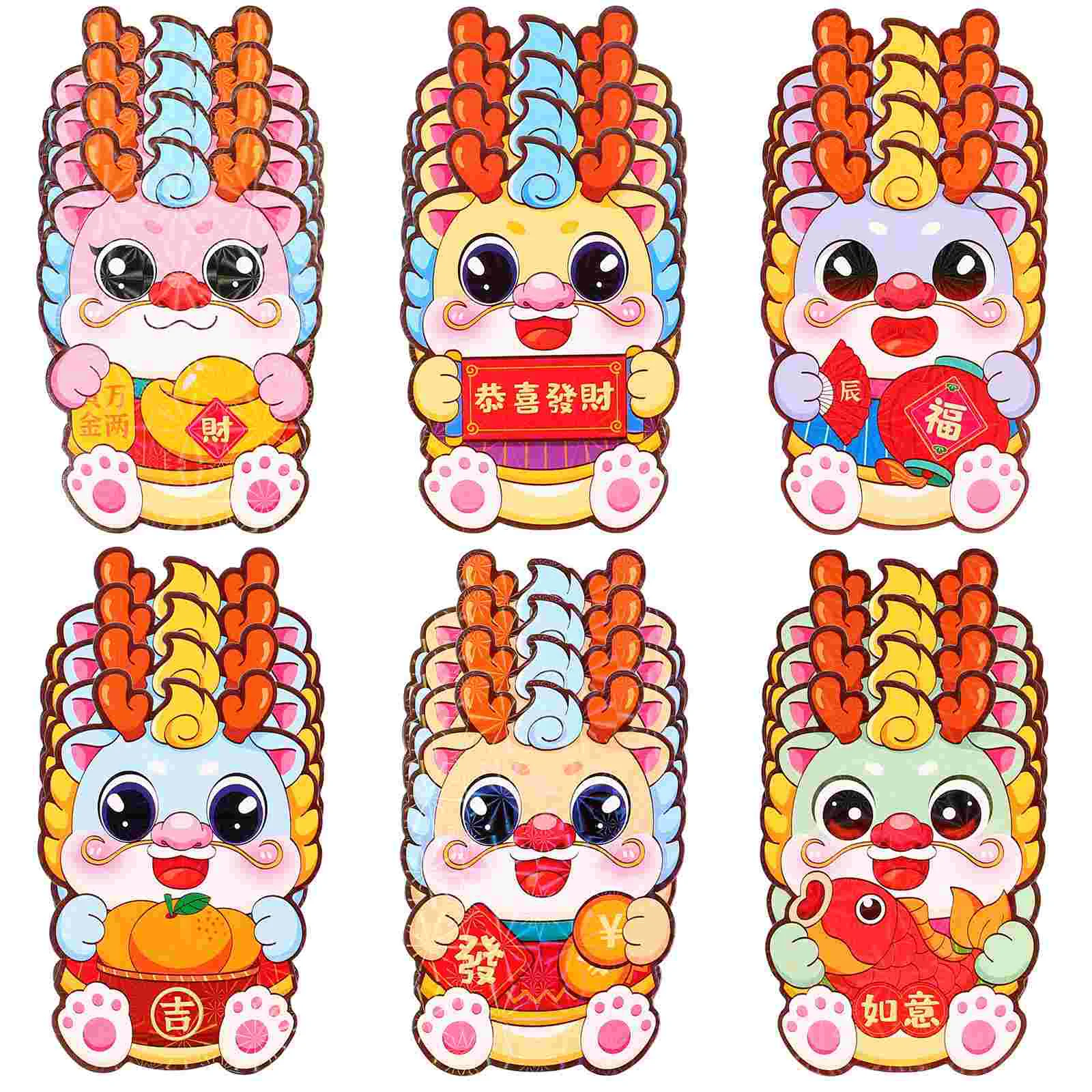 

60Pcs Spring Festival Red Envelopes Spring Festival Red Packets Year of Dragon Money Envelopes