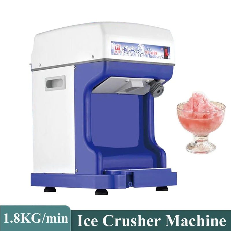

Electric Cube Ice Shaver Granizing Machine Commercial Auto Slush Crusher Snow Cone Chopper Flake Maker