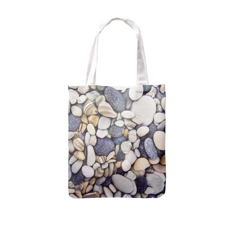 

Shoulder Bag Stone Printed Korean Cloth Bag Hand Bag Canvas Bag Female Thick Shoulder Bag Usebale Canvas Diy Bag Shopping Bags