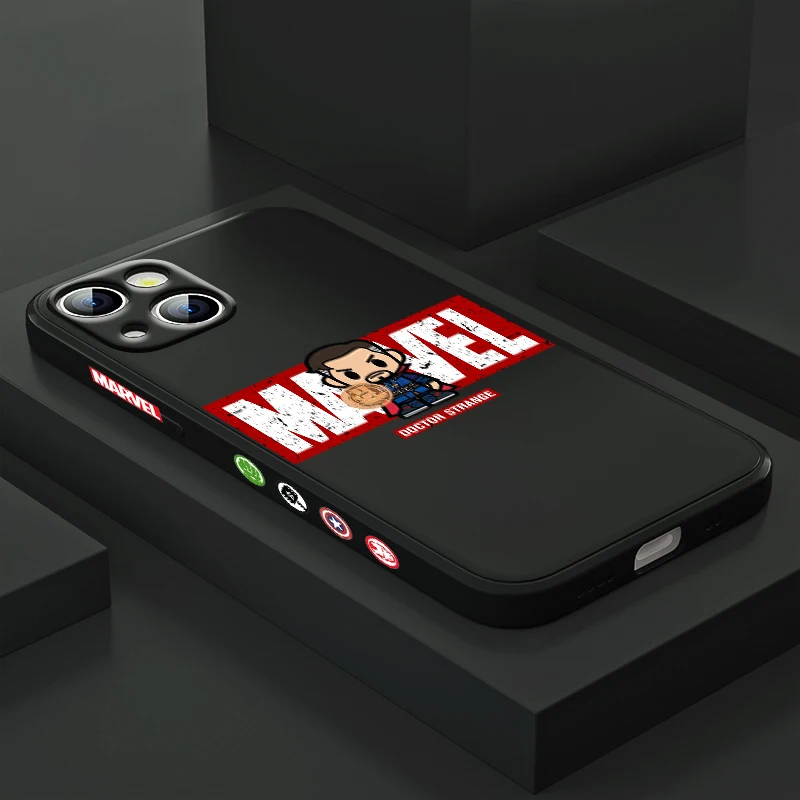 

Cute hero Avengers For Apple IPhone 13 12 Mini 11 Pro XS MAX XR X 8 7 6S SE Plus Liquid Left Silicone Phone Case