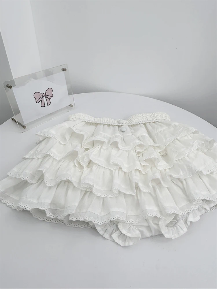 Женская балетная мини-юбка 2000s с эластичной талией и оборками