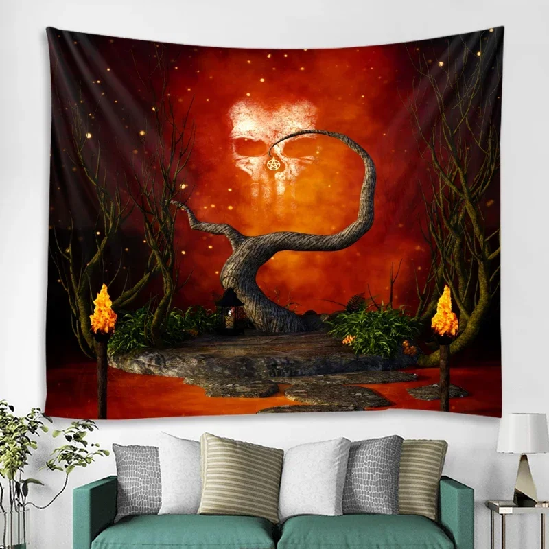 Новые гобелены на Хэллоуин психоделический гобелен для подвешивания комнаты
