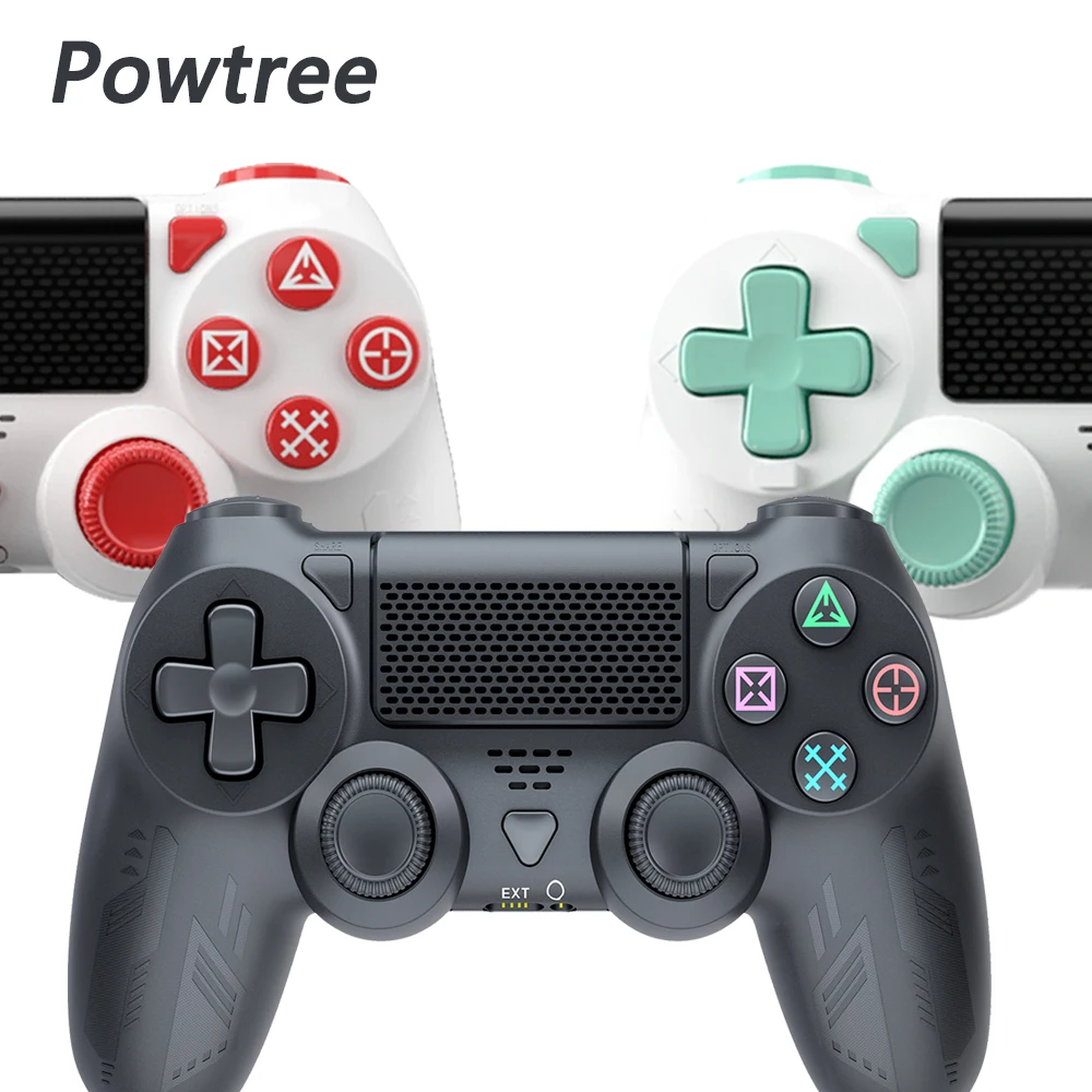 

Геймпад Powtree для PS4, беспроводной контроллер с Bluetooth, 6-осевой джойстик, подходит для PS4/Slim/Pro, консоль, джойстик для PS4, PS3, USB