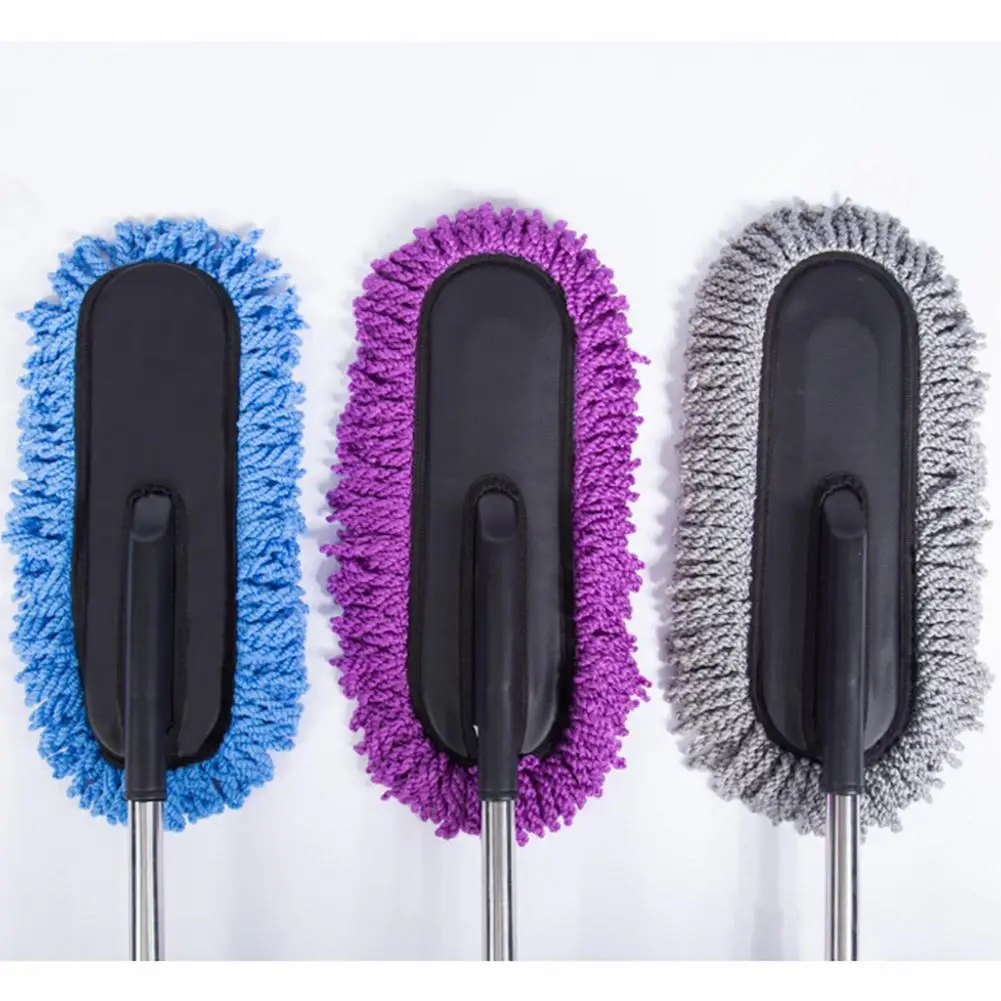 

Car Washing Cleaning Tools Brush Telescoping Microfiber Wash Cleaning Brush Duster Dust Wax Mop Dusting Tool Gray Blue Purple