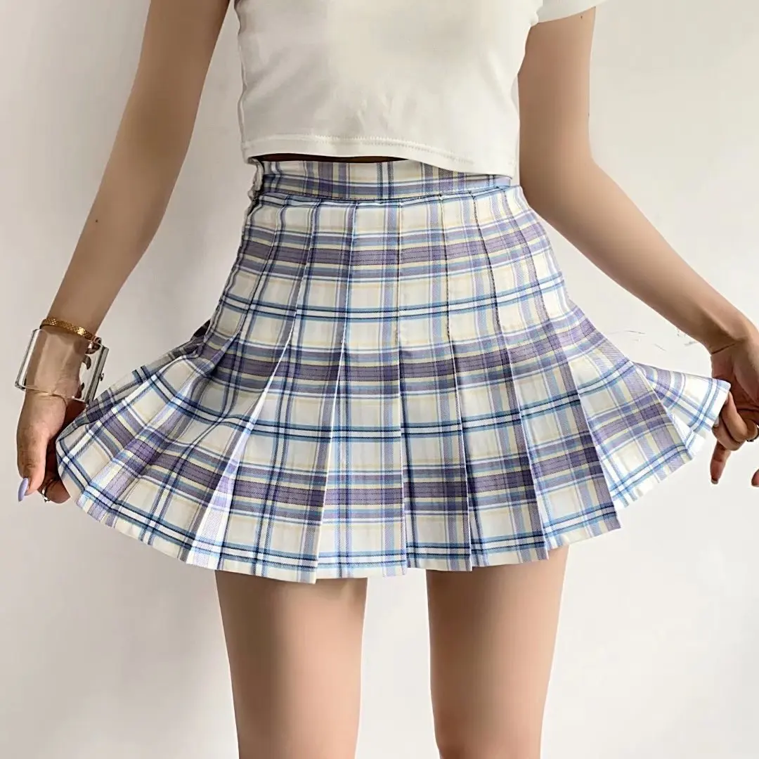 

Girls Skirts Autumn Vintage Pleated Plaid Skirts School Teens Girl Spring Kids Skirt Children Clothing 3 4 6 8 10 12 14 Yrs