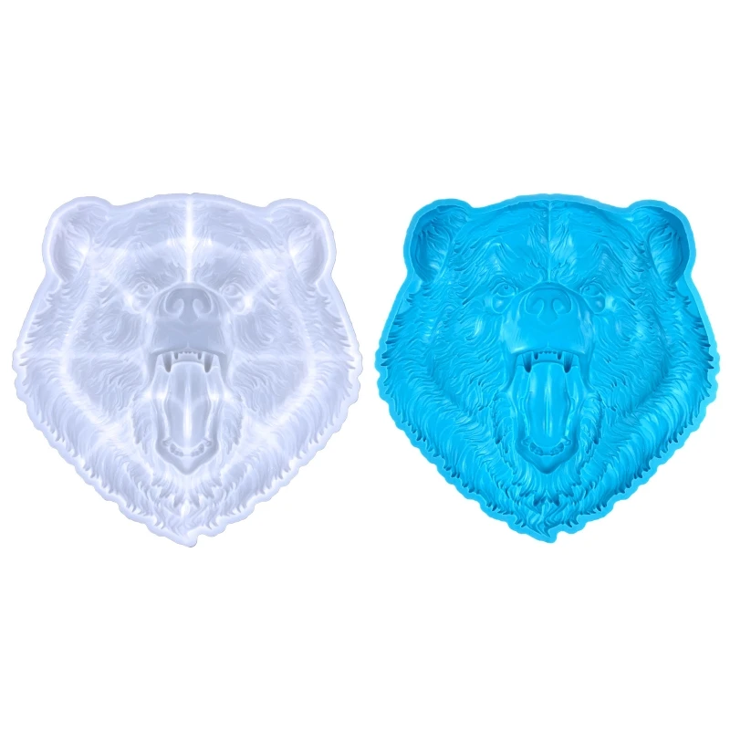 

HXBA 3D Bear Head Silicone Mold for Epoxy Resin Animal Resin Molds for Table Home