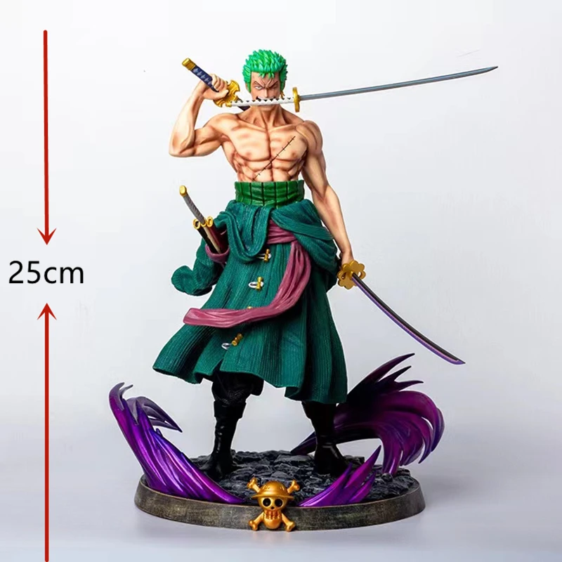 

Фигурка Аниме 1 шт., 25 см, Gk Roronoa Zoro, двухсторонняя коллекция детских игрушек из ПВХ, Мультяшные куклы, подарок, украшение модели из ПВХ