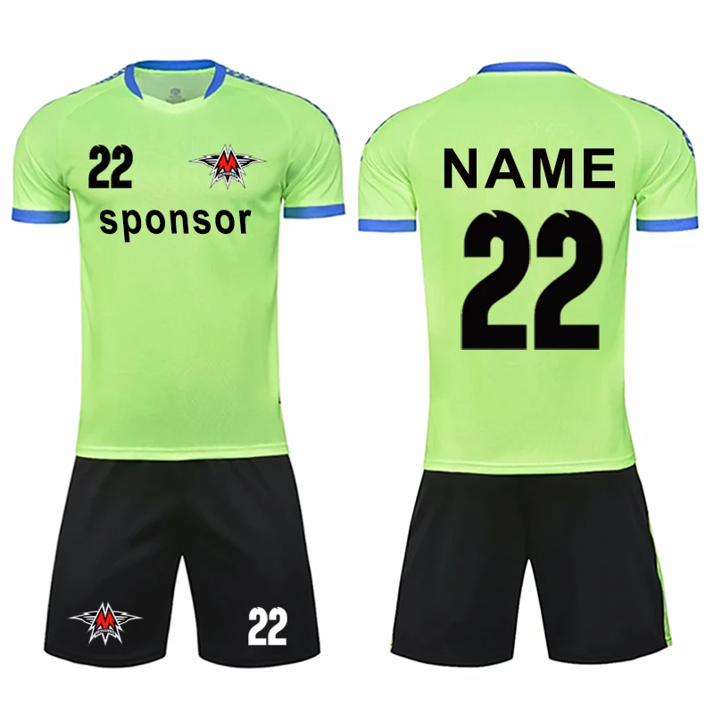 

Мужские футболки для мальчиков, комплекты футболок с коротким рукавом, Футбольная форма для взрослых, детский спортивный костюм на заказ, с...