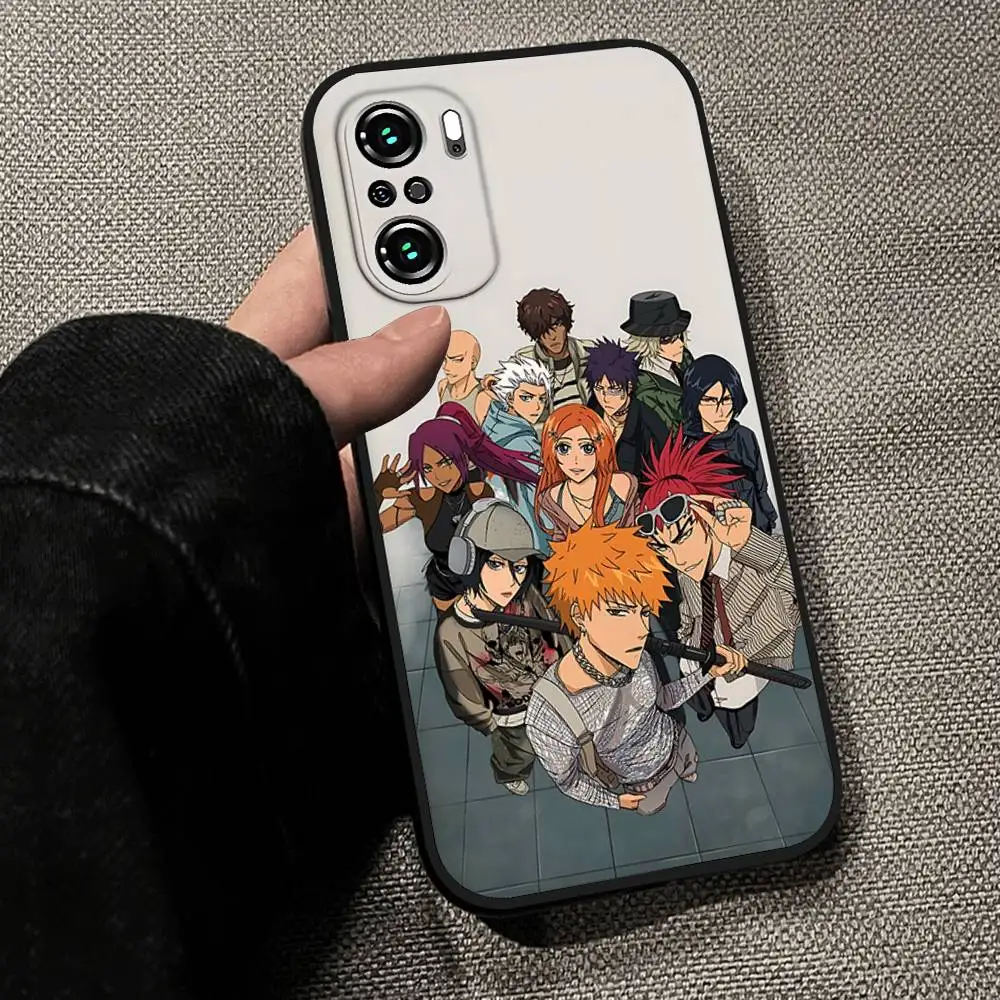 Чехол для телефона с изображением аниме B-BLEACH для Xiaomi 11 12 Redmi Note 11 5G 8T 9A 9 10T Note 8 9 12SUltra, противоударный, тонкий, черный, чехол (art.: 3920d2fc7916f) - 3920d2fc7916f