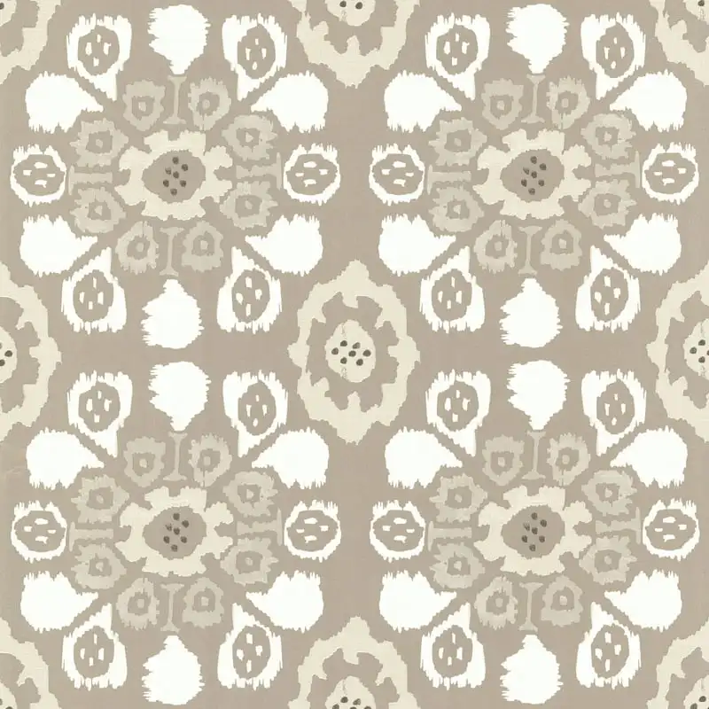 

Valencia Taupe Ikat Floral Wallpaper Home Decor Wallpaper