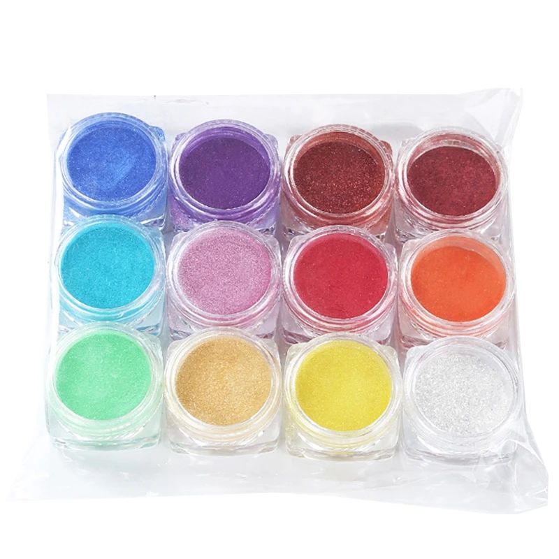 

12 Colors Mica Powder Epoxy Resin Dye Pearl Pigment Natural Mica Mineral Powder