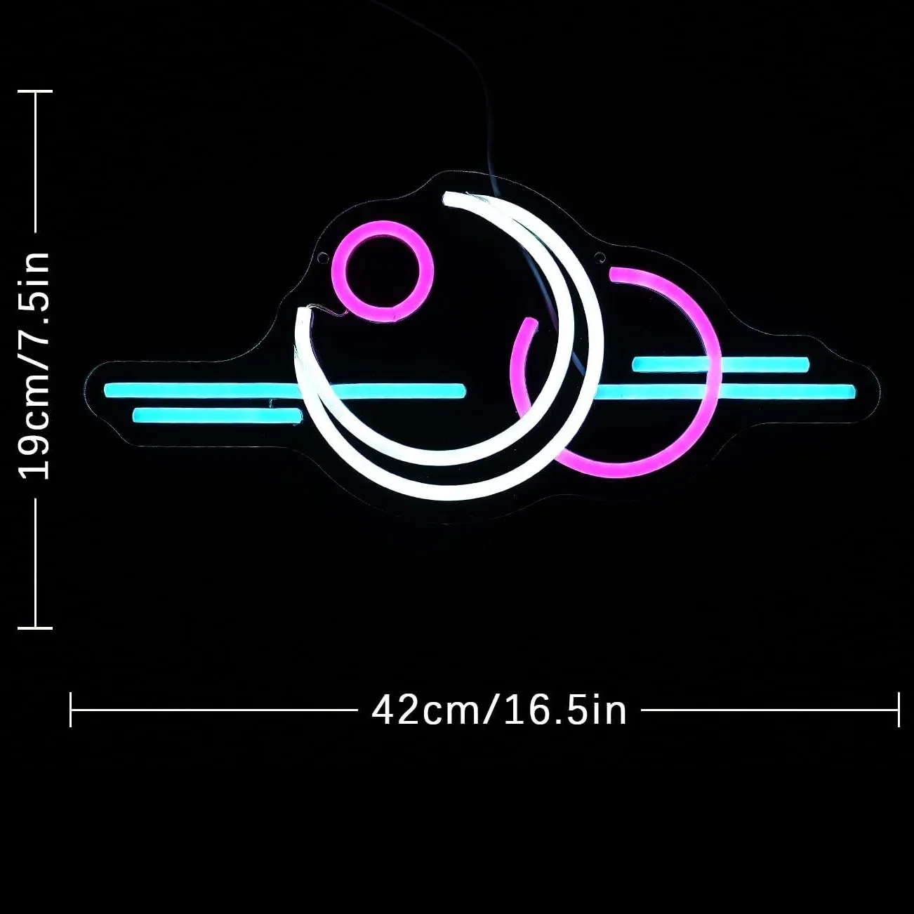 Неоновая вывеска в виде Солнца и Луны