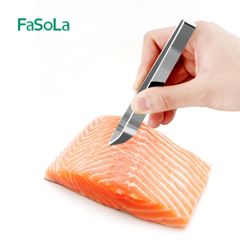 

FaSoLa Stainless Steel Tweezers for Fish Kitchen Tongs Chef Cooking Tweezers Fish Bone Thorns Kitchen Tools Gadgets Accessories