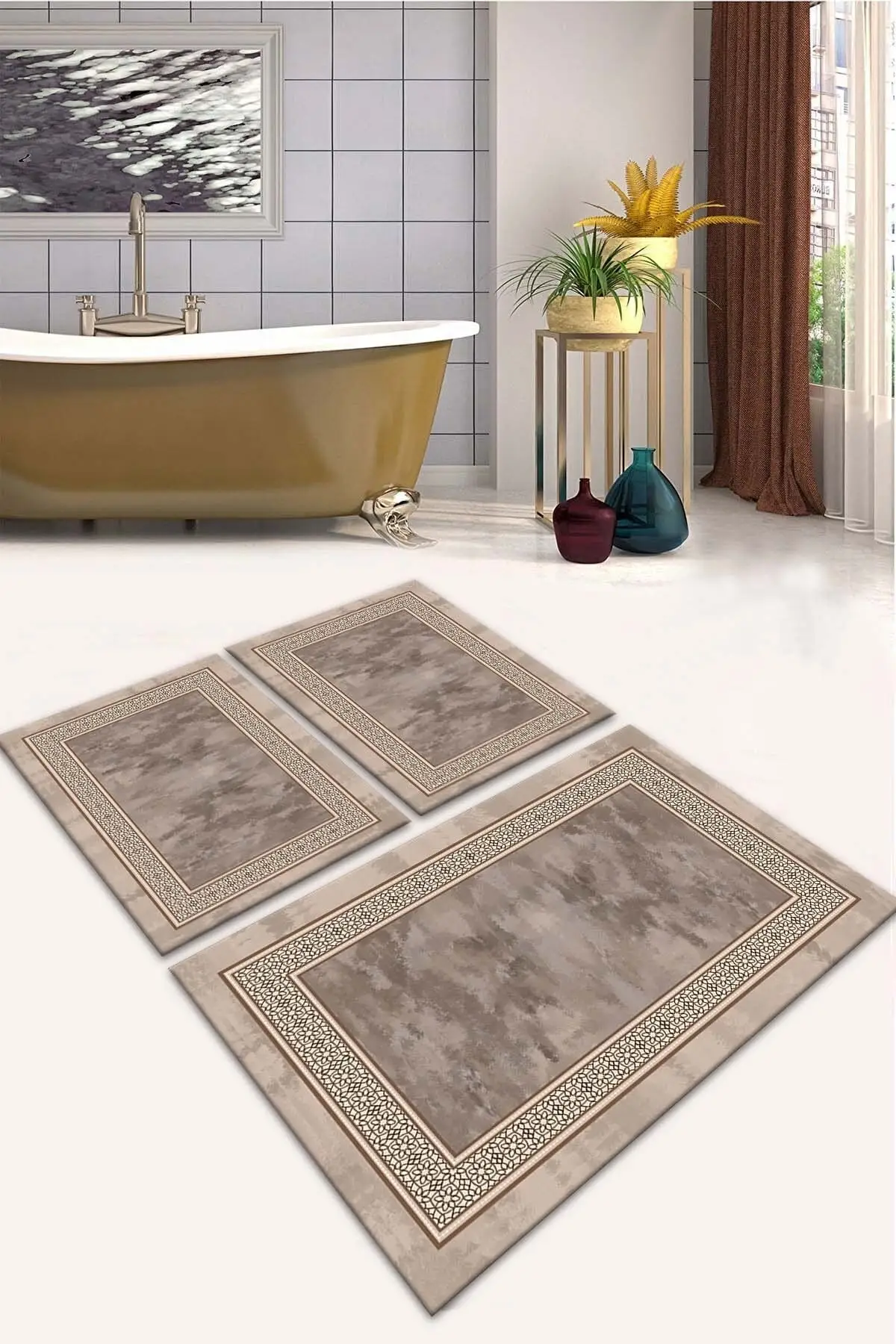 

Коврик для ванной 3-6 (60x100) 2(50x60) из полиэстера