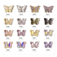 nail art 3pcs 3d exquisite alloy butterflys crystal rhinestones for nail tips decorations japanese style nail decoration