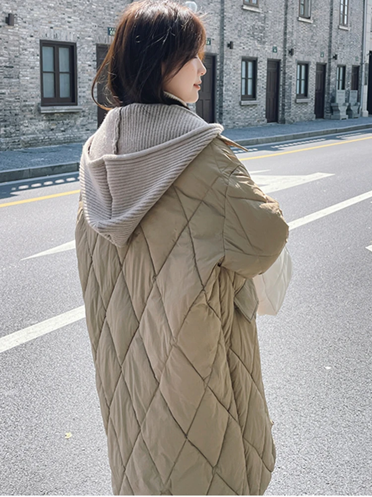 Winter Autumn Fashion Women's  Baggy Hooded Coat  Long Loose  Elegent Female Clothing Padded  Casual Jackets Outwear