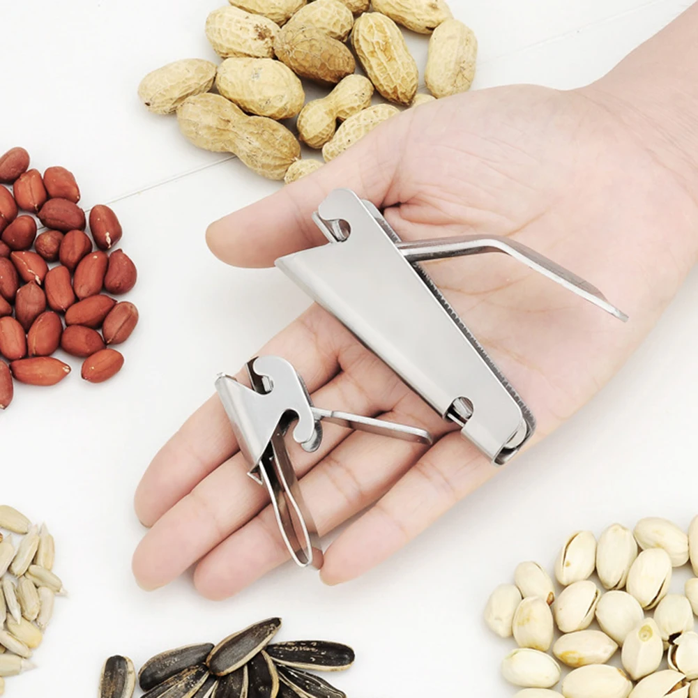 Melon Seeds Opener Stainless Steel Clamp Peeler Nut Sheller Folder Peanut Pincers  Sunflower Kitchen Garget