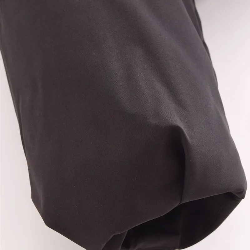 TRAF хлопковая короткая куртка на молнии для женщин осенняя мятая подол