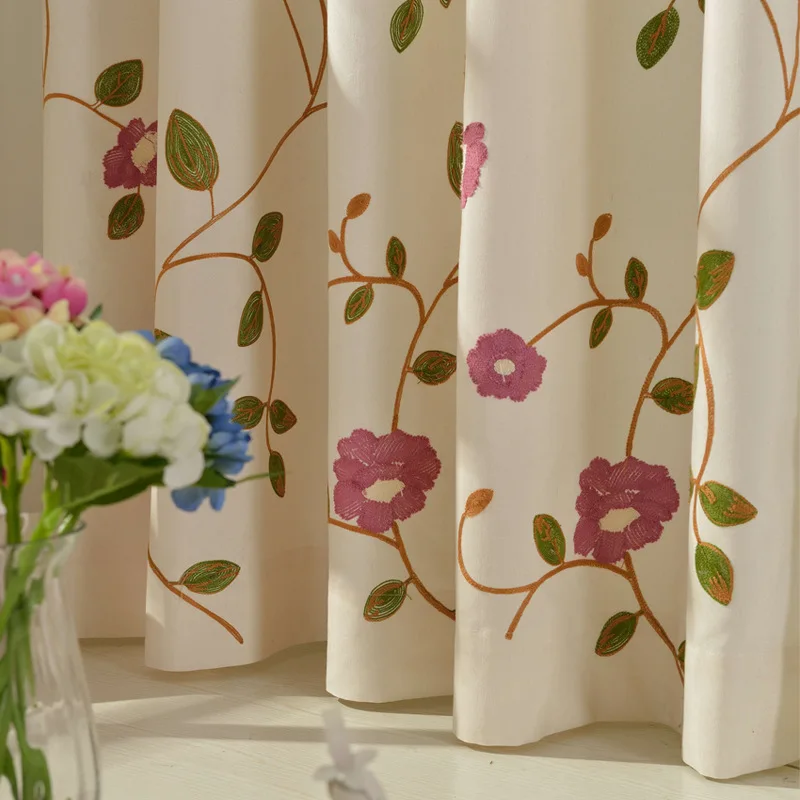 

Современные полевые Кортины для гостиной, столовой, шторы с цветочным принтом, минималистичные хлопковые Кортины, окна, украшение для дома