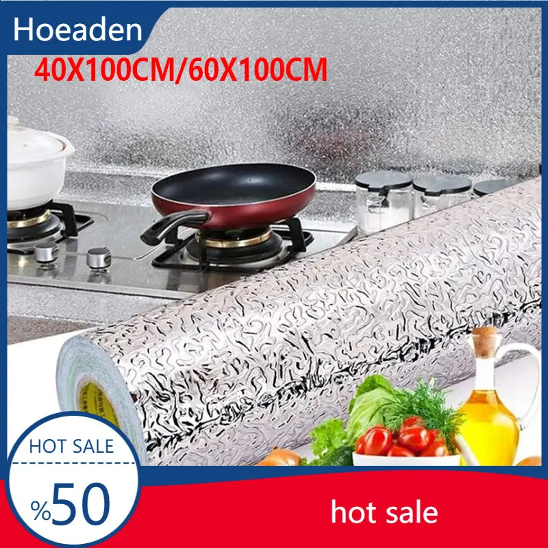 

Kitchen oil-proof self-adhesive stickers anti-fouling high temperature resistant aluminum foil paper