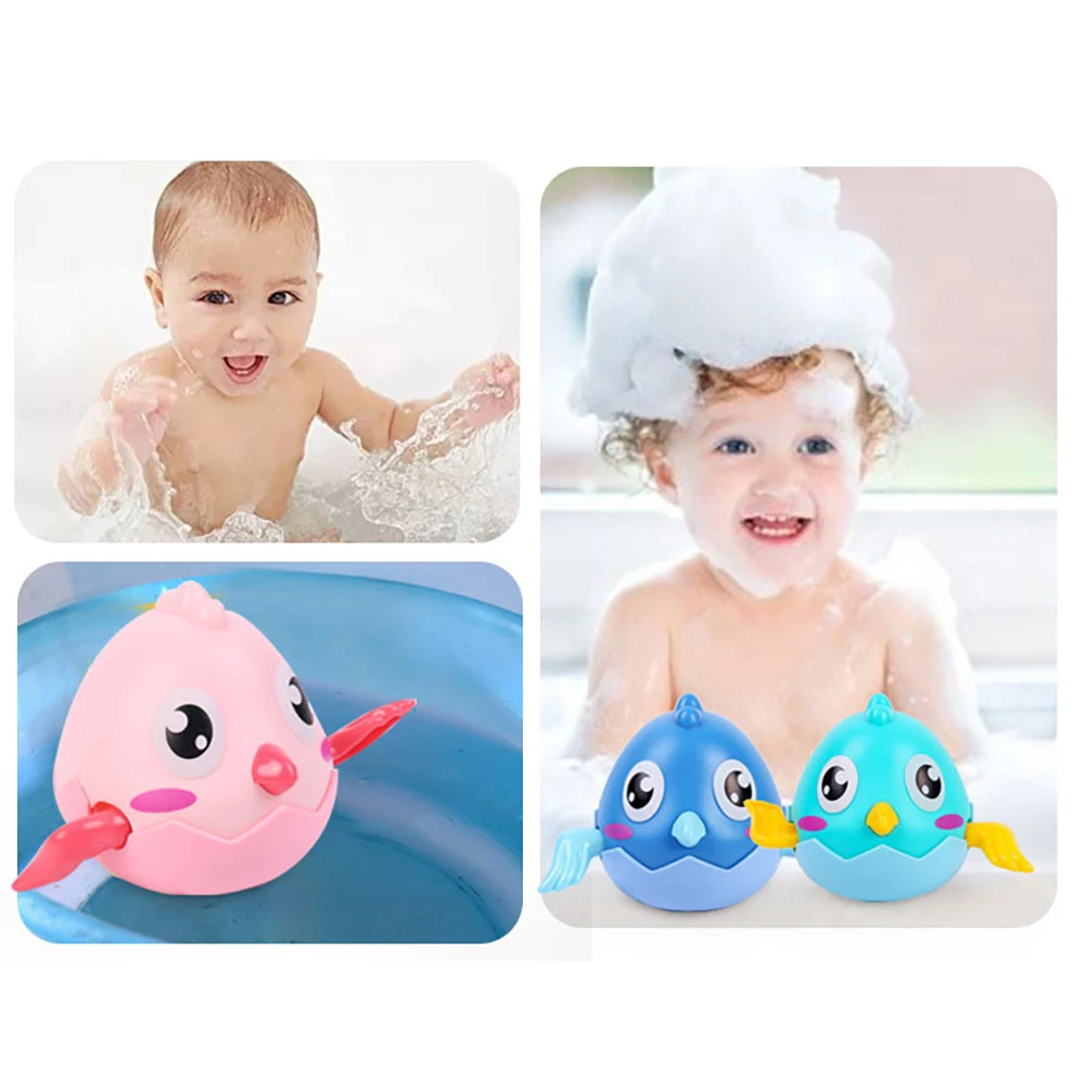 

Cartoon Chick Baby Shower Spring Clockwork Toy Bathroom Water Play Game