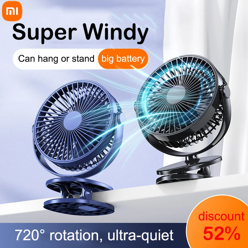 

Xiaomi USB Small Fan Wireless Handheld Clip Fan Rechargeable Ultra-quiet High Quality Cooling Ventilador Portable Mini Fan