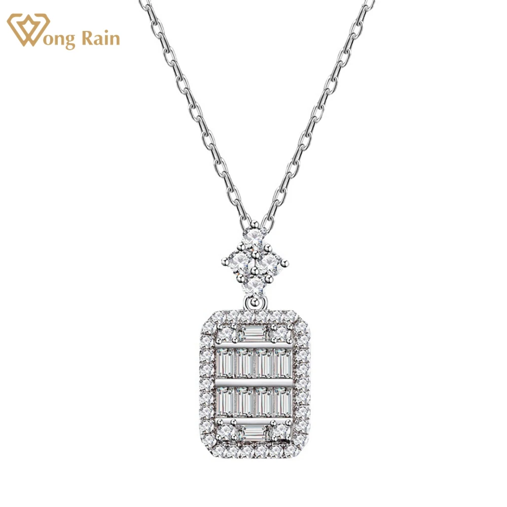 

Кулон Wong rain100% Женский, из стерлингового серебра 925 пробы, с муассанитом