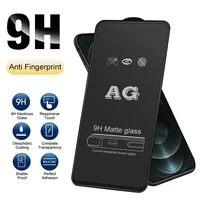 no fingerprints for redmi note 10 9 8 7 pro 10s 9a 9c 9t tempered glass for xiaomi mi poco x3 m3 f2 pro frosted screen protector