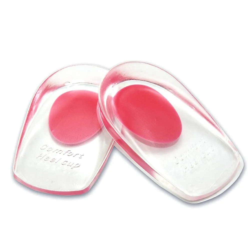 

2 Pair Silicone Gel Heel Cups Pads Shoe Inserts Soft Anti-slip Foot Pain Relief Insoles Cushion Foot Care for Women and Men