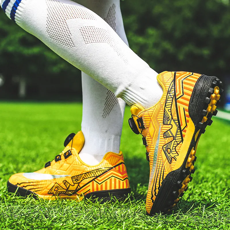 New High Quality Knob TF Children Football Shoes Professional Breathable Boys Soccer Cleats Non-slip Girl Training Sports Shoes