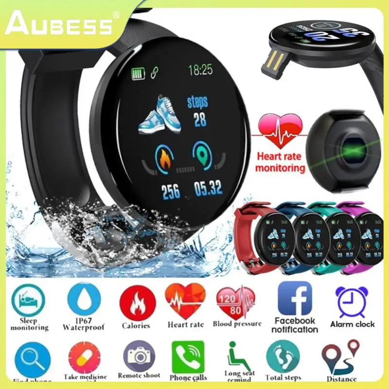 

Sport Watch 90mah Blood Pressure Heart Rate Monitor Smart Bracelet Fitness Tracker Round Smart Watch For Android Ios Waterproof
