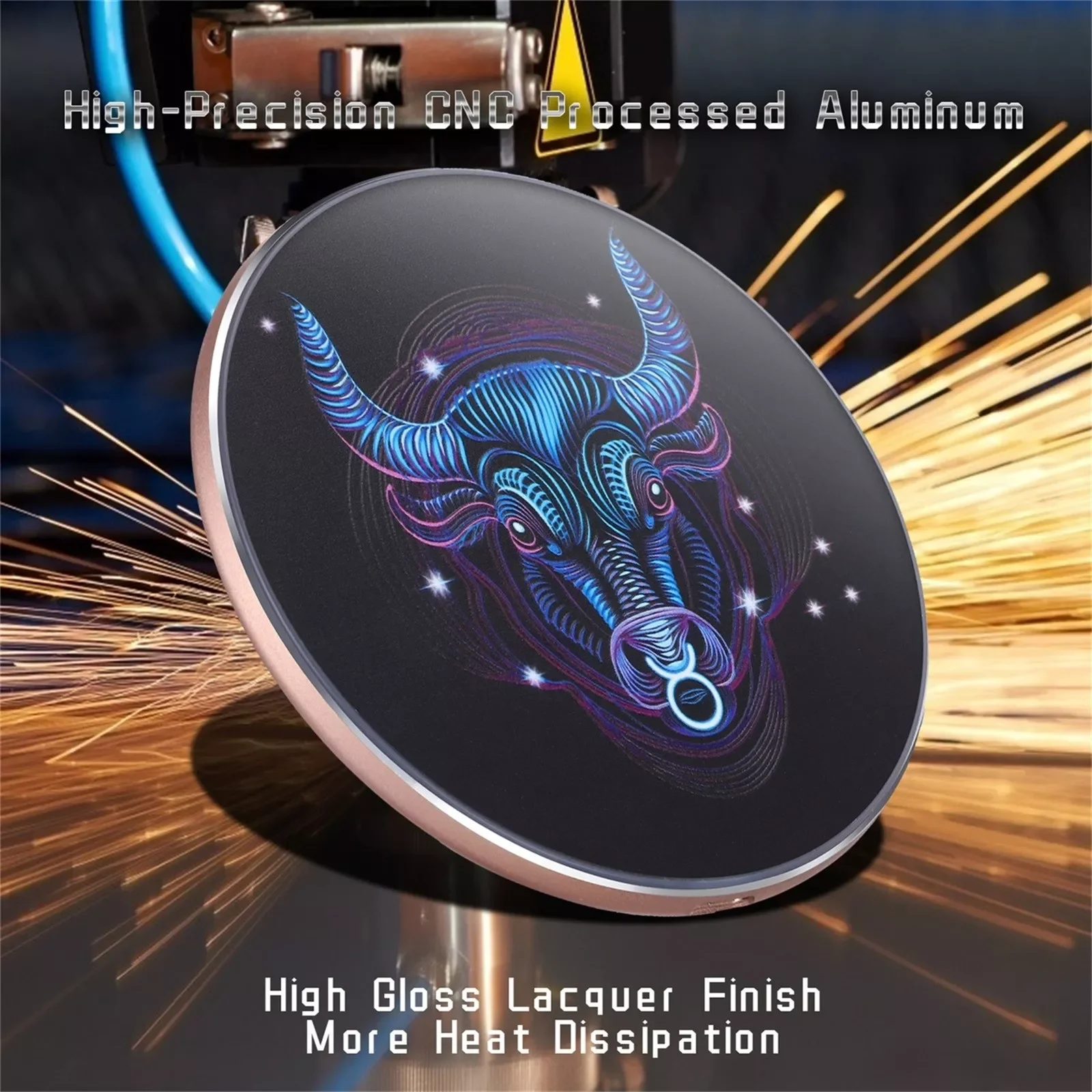 

Rc252 Wireless Twelve Constellation Printed Charger Charging Phone Wireless Fast Cable&Charger Cellphone Charging Station