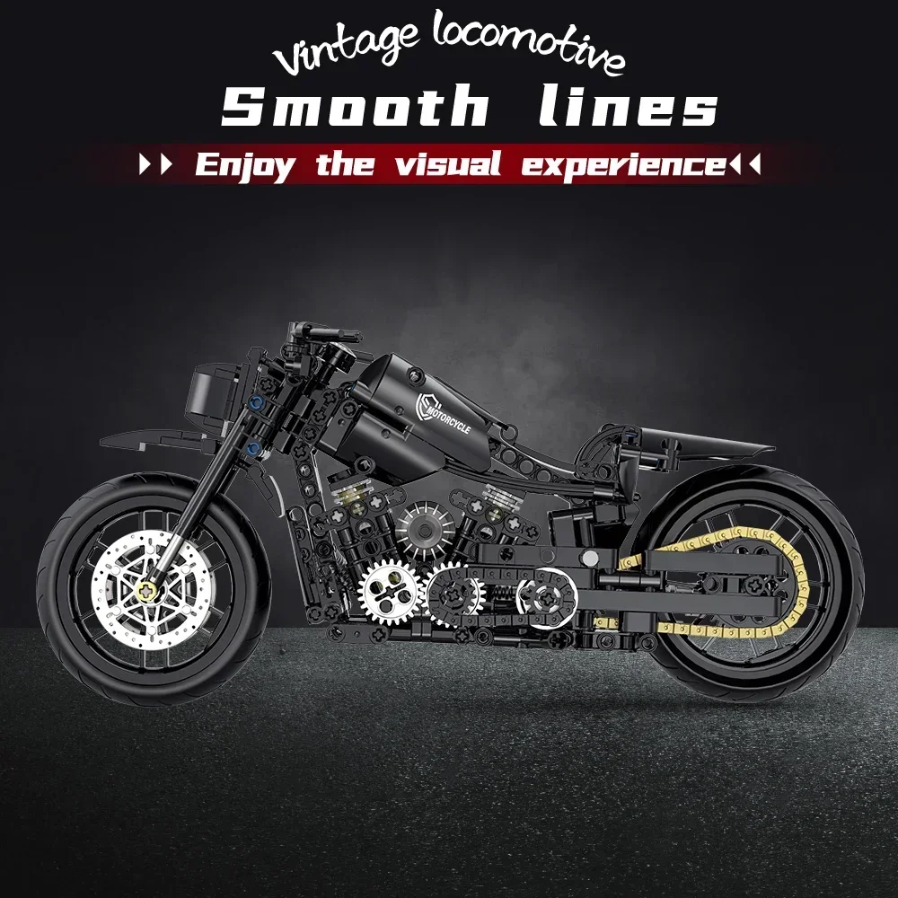 Высокотехнологичные Классические Мотоциклетные Строительные Блоки Набор 586