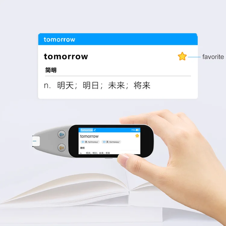 

3.46 Inch AI smart Translation Multi-language Portable Smart Voice Translator Scan Marker Pen For Real Time Translation Handheld