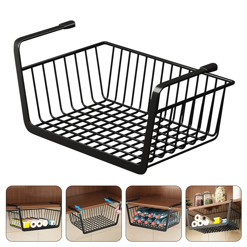 

Desk Multifunctional Storage Rack Kitchen Organizing Basket Carbon Steel Hanging Organizer