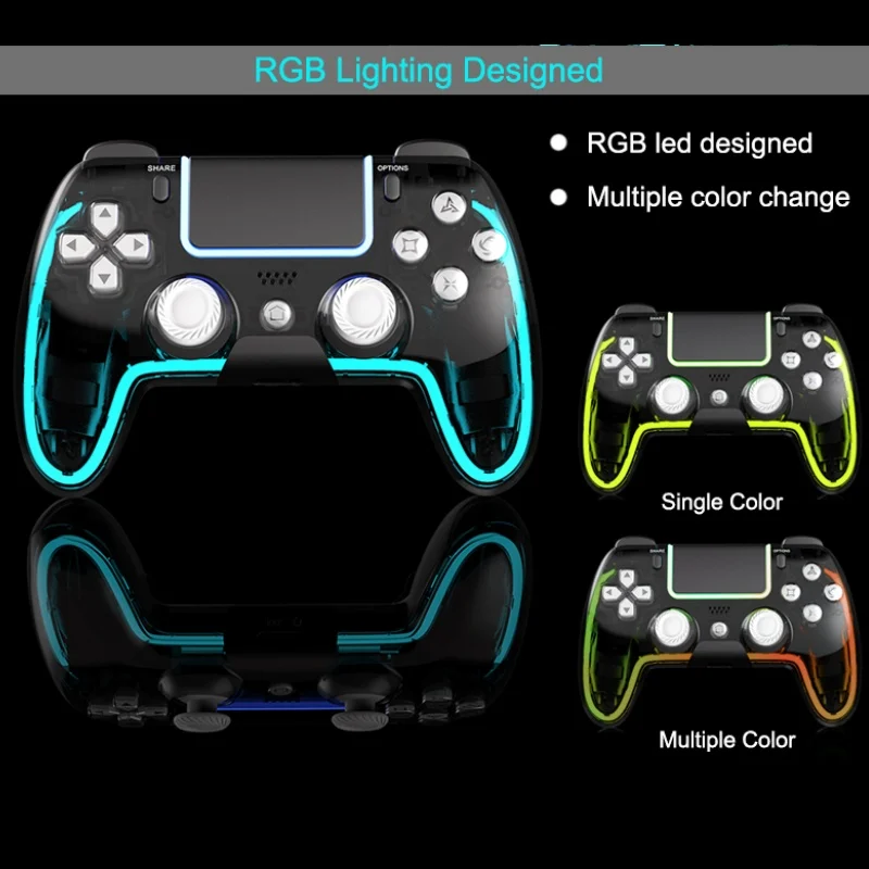 Беспроводной геймпад с RGB-подсветкой для PS4/PS4 Slim/PS4 Pro Интерфейс Bluetooth